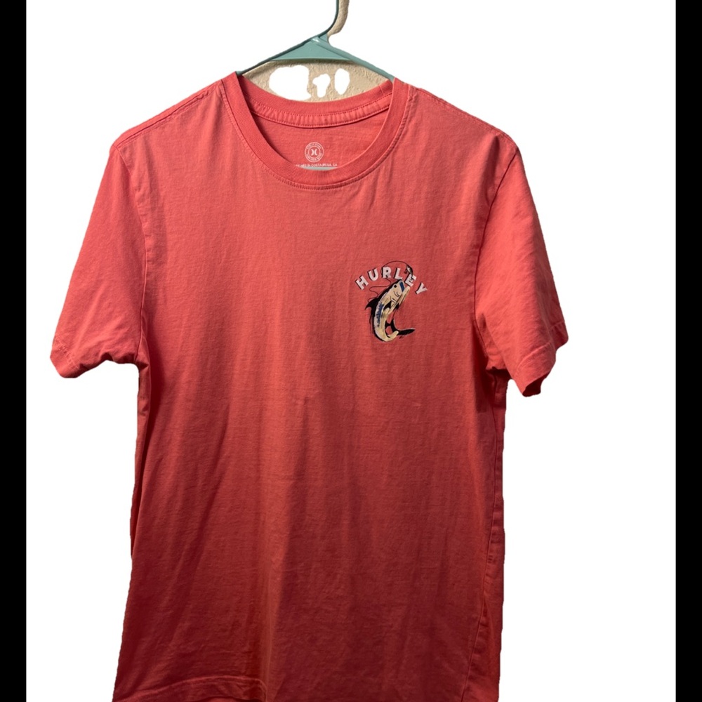 Hurley Pink Short Sleeve Tee Classic Casual Style